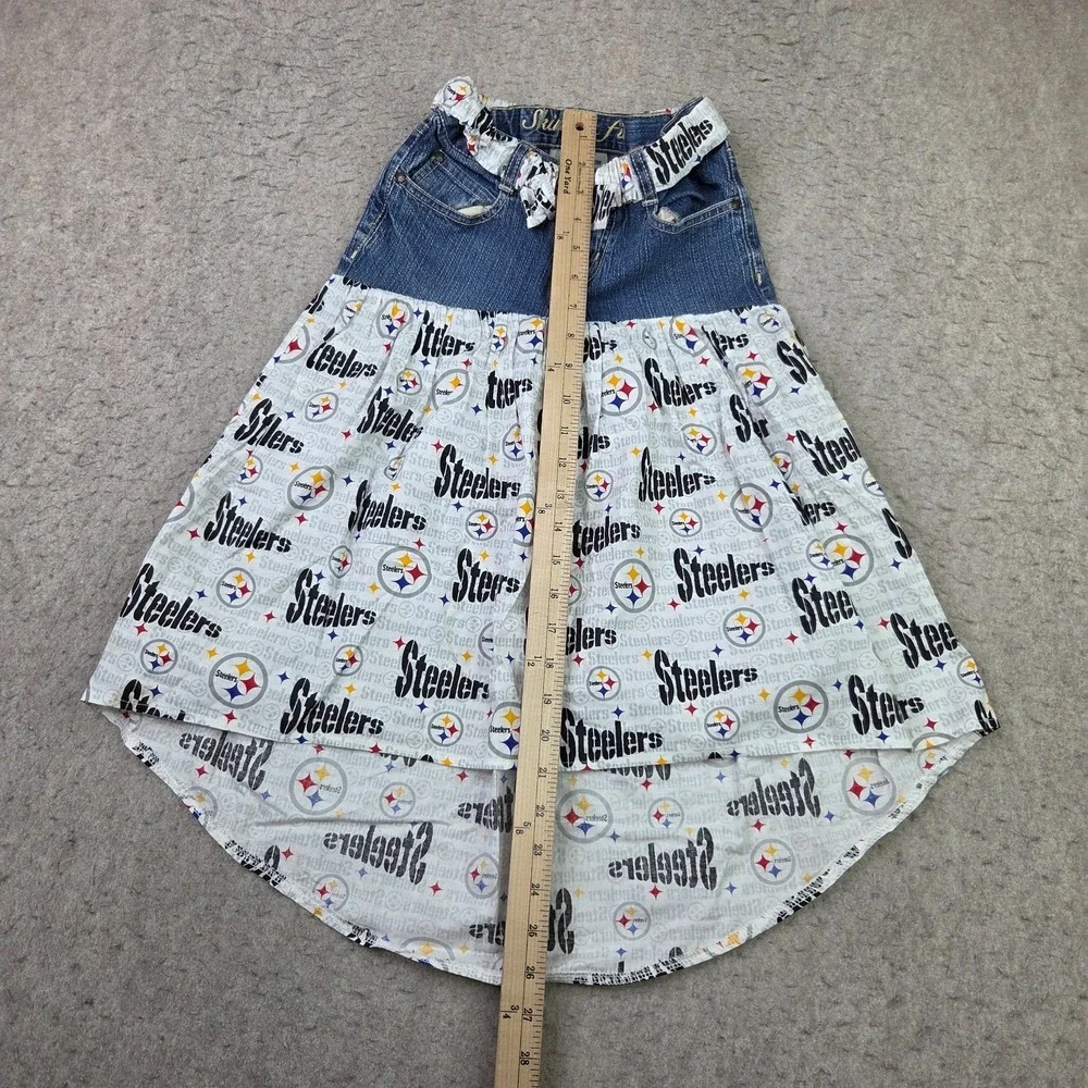 Crazy 8 Pittsburgh Stealers Denim Dress Youth Girls Sz 10 NFL